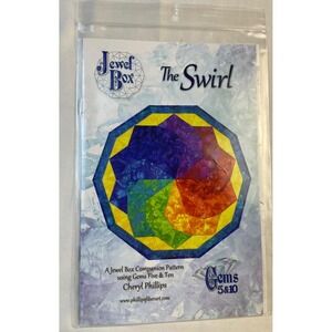 Jewel Box The‎ Swirl Quilting Pattern Finished Size 45"x47" Cheryl Phillips